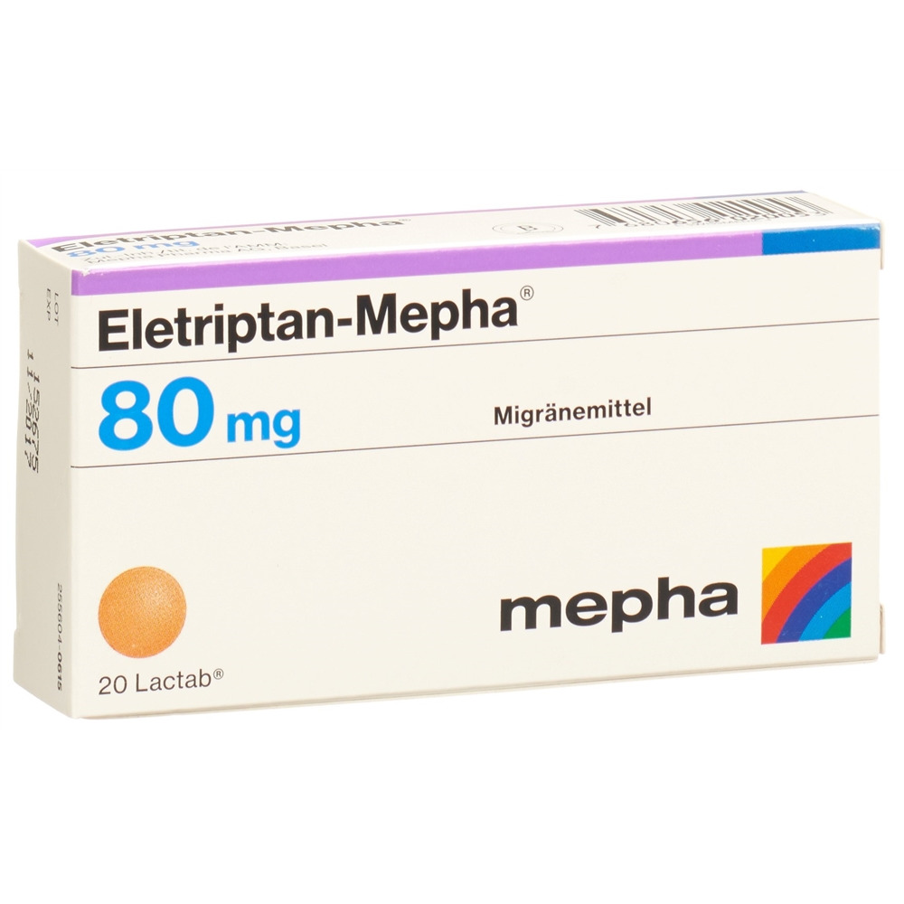 ELETRIPTAN Mepha cpr pell 80 mg 20 pce
