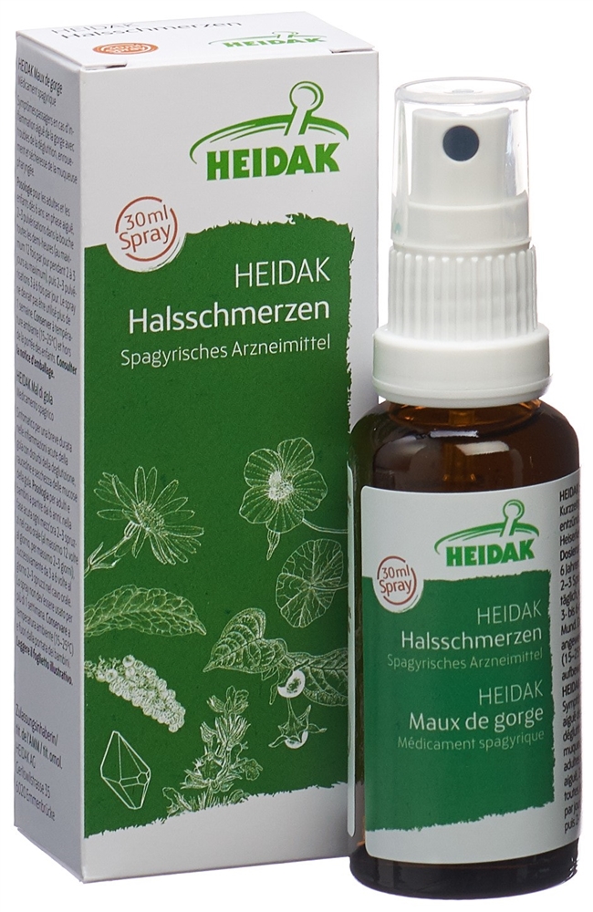 Heidak Halsschmerzen, Spray zur Anwendung in der Mundhöhle