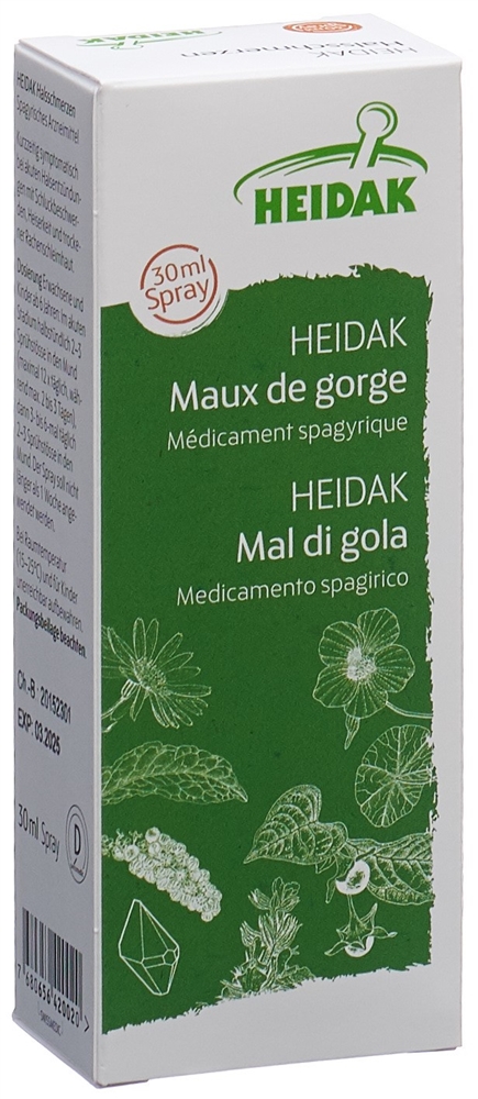 Heidak Halsschmerzen, Spray zur Anwendung in der Mundhöhle