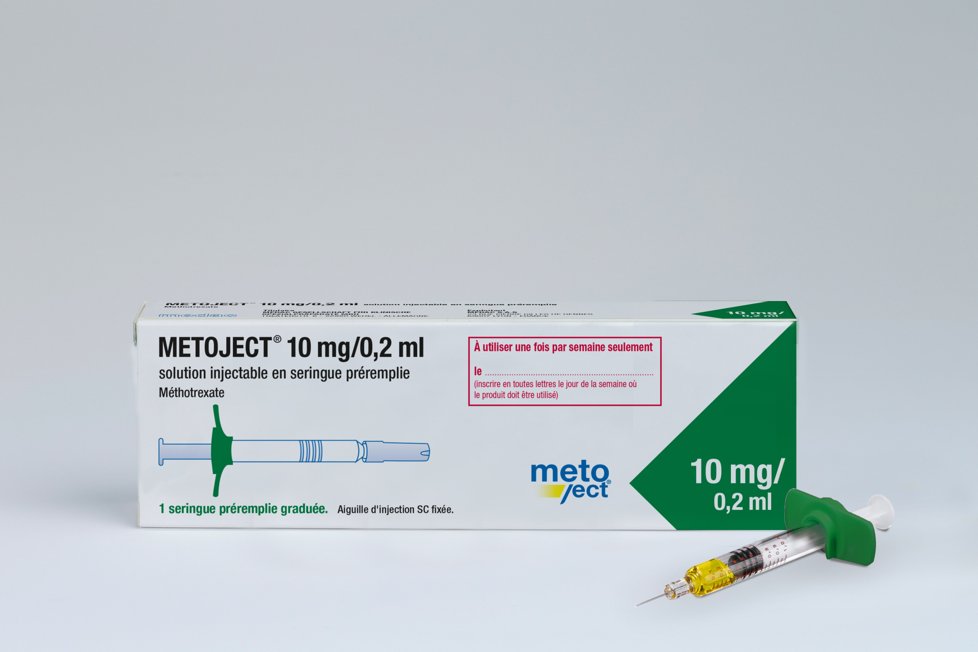 Metoject Auto-injecteur, sol inj 10 mg / 0.2 ml s tamp (ancien), injecteur 1 pce