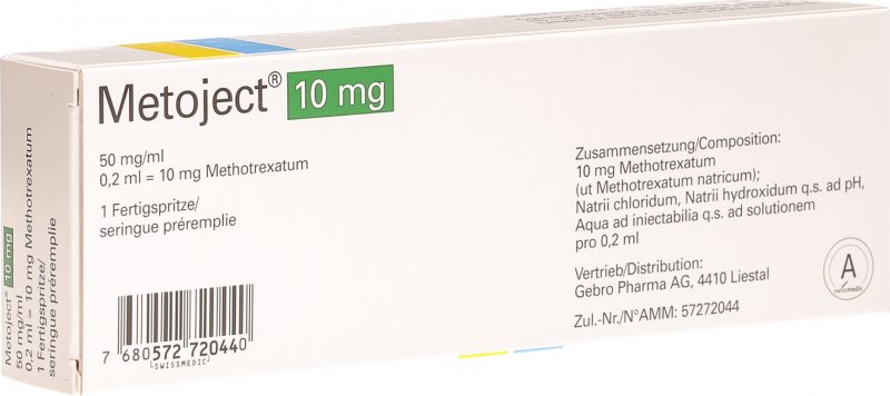 Metoject Autoinjektor 10 mg/0.2 ml, Injektionslösung im Fertigpen