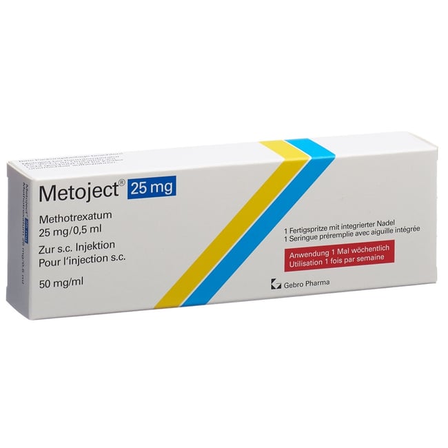 Metoject Autoinjektor 25 mg/0.5 ml, Injektionslösung im Fertigpen