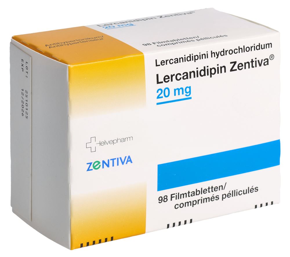 LERCANIDIPIN Zentiva cpr pell 20 mg 98 pce