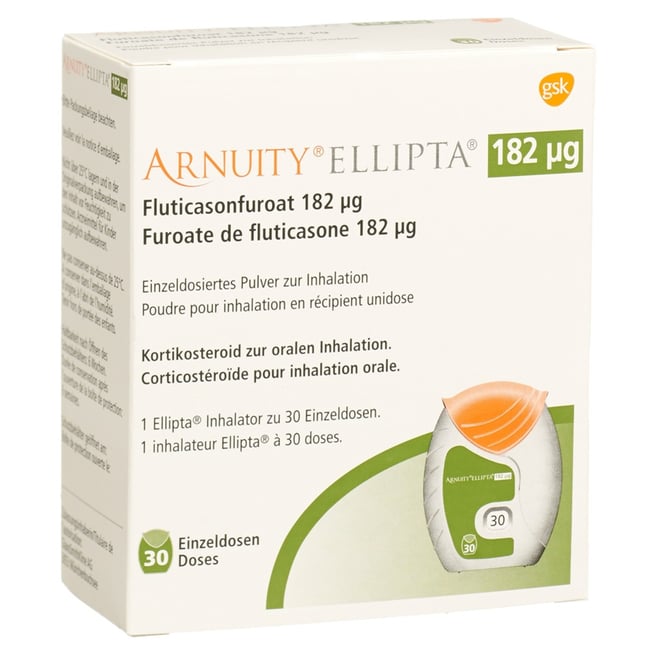 Arnuity Ellipta 182 mcg, Einzeldosiertes Pulver zur Inhalation