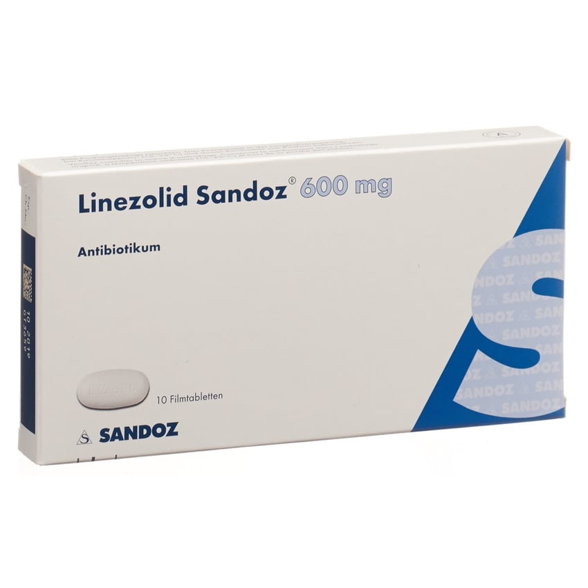 LINEZOLIDE Sandoz sol perf 600 mg/300ml 10 pce