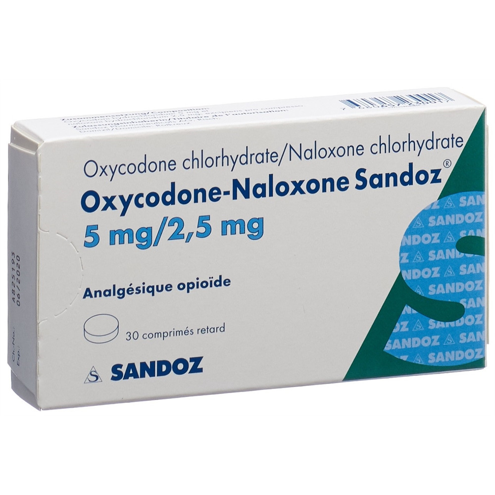 OXYCODONE-NALOXONE Sandoz cpr ret 5/2.5 mg 30 pce