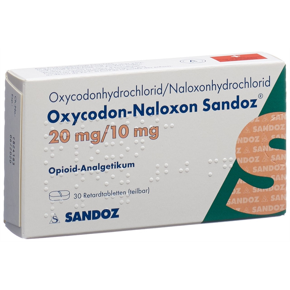 OXYCODONE-NALOXONE Sandoz cpr ret 20/10 mg 30 pce
