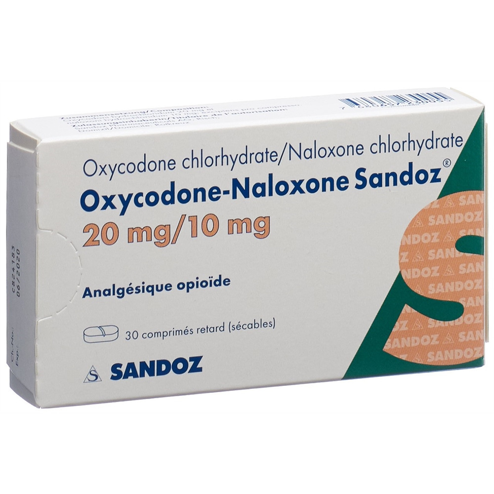 OXYCODONE-NALOXONE Sandoz cpr ret 20/10 mg 30 pce