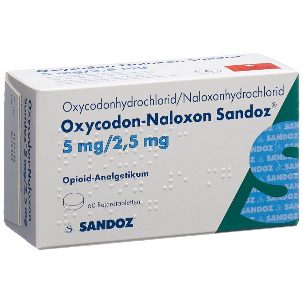 OXYCODONE-NALOXONE Sandoz cpr ret 5/2.5 mg 60 pce