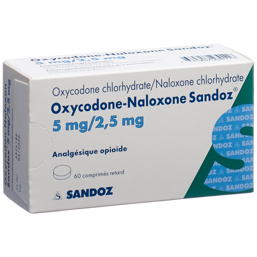 OXYCODONE-NALOXONE Sandoz cpr ret 5/2.5 mg 60 pce