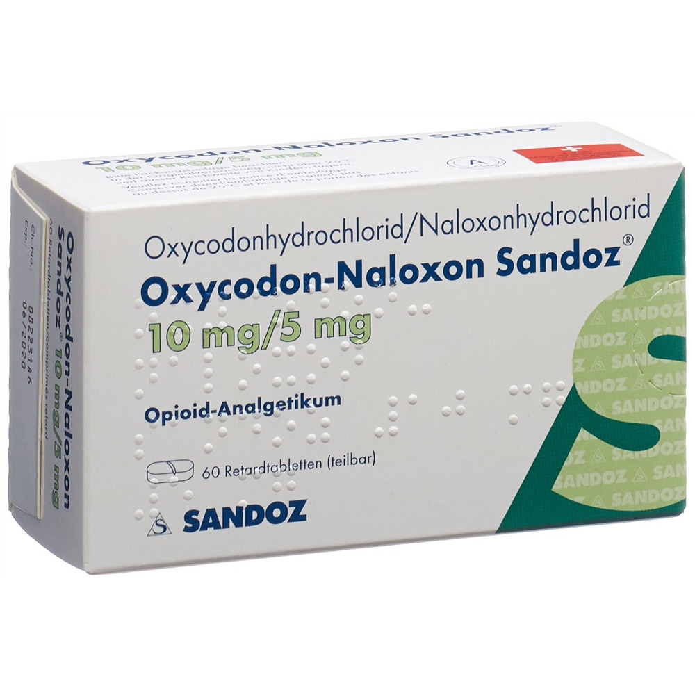 OXYCODONE-NALOXONE Sandoz cpr ret 10/5 mg 60 pce
