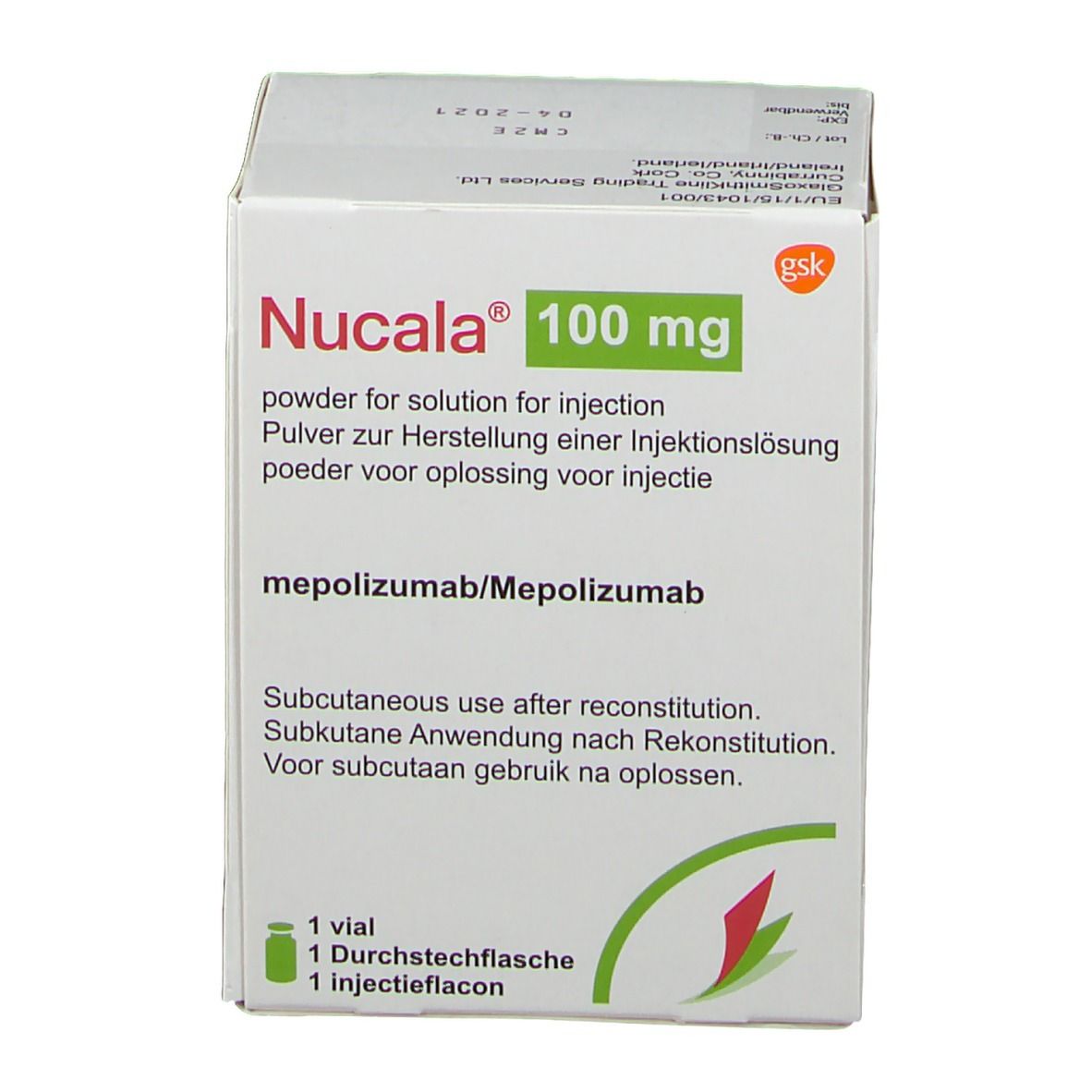 Nucala 100 mg, Lyophilisat zur Herstellung einer Injektionslösung