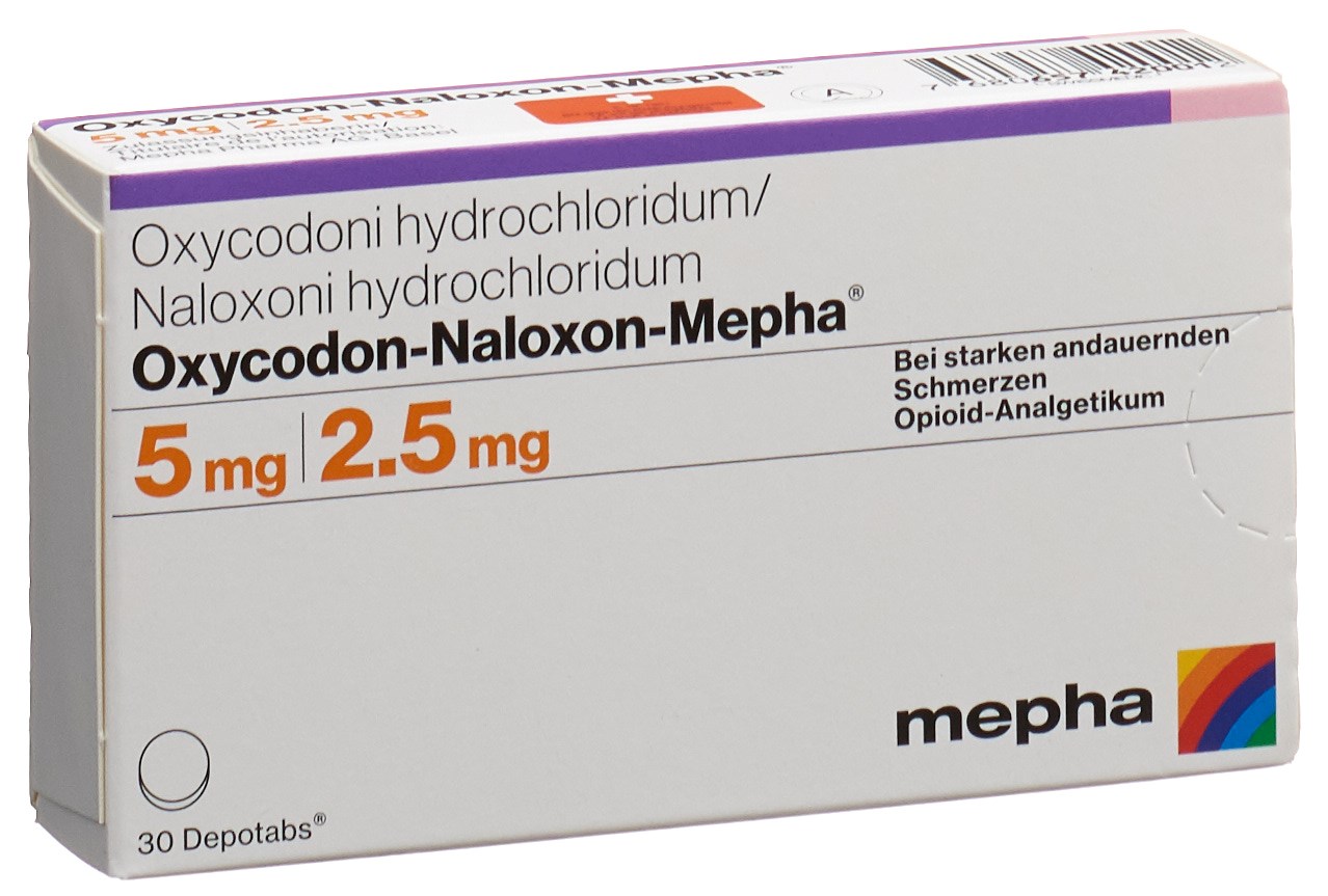 OXYCODON-NALOXON Mepha cpr ret 5mg/2.5mg 60 pce