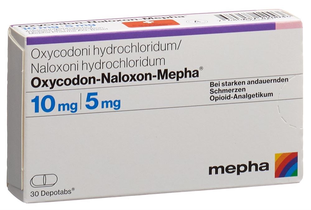 OXYCODON-NALOXON Mepha cpr ret 10mg/5mg 30 pce