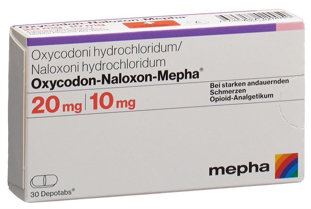 OXYCODON-NALOXON Mepha cpr ret 20mg/10mg 30 pce