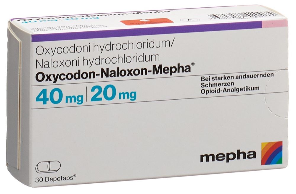 OXYCODON-NALOXON Mepha cpr ret 40mg/20mg 30 pce
