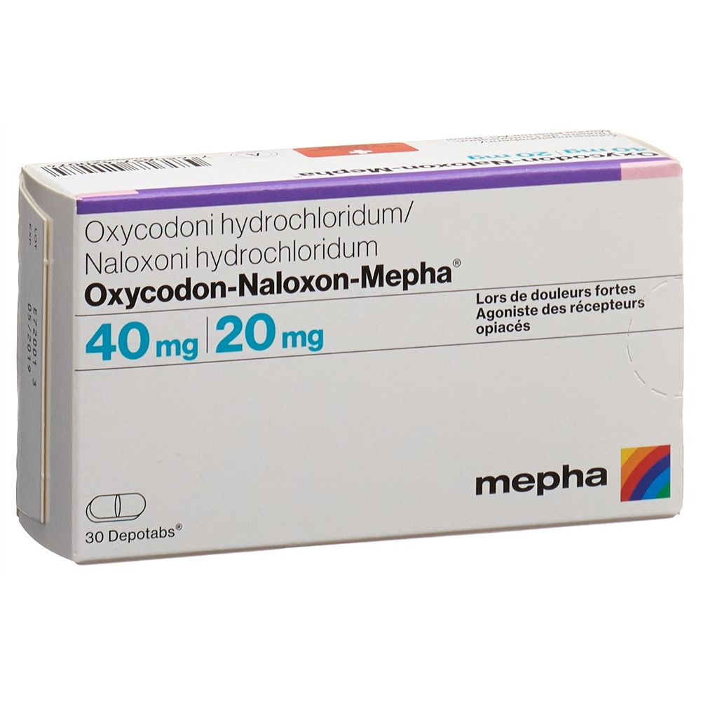OXYCODON-NALOXON Mepha cpr ret 40mg/20mg 30 pce