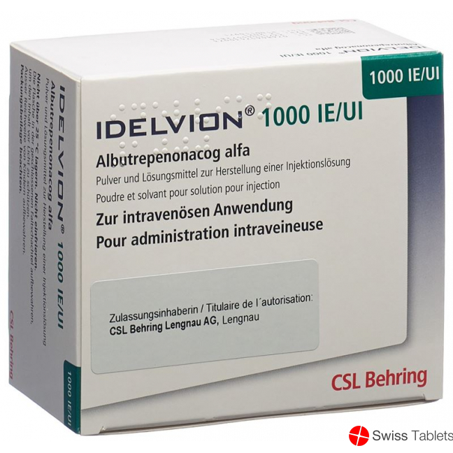Idelvion 1000 IU, Pulver und Lösungsmittel zur Herstellung einer Injektionslösung