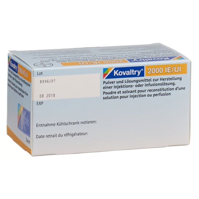 Kovaltry 1000 I.E., Pulver und Lösungsmittel zur Herstellung einer Injektions- oder Infusionslösung