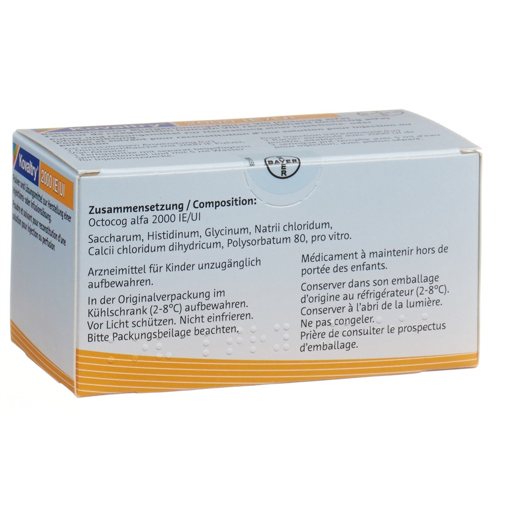 Kovaltry 1000 I.E., Pulver und Lösungsmittel zur Herstellung einer Injektions- oder Infusionslösung