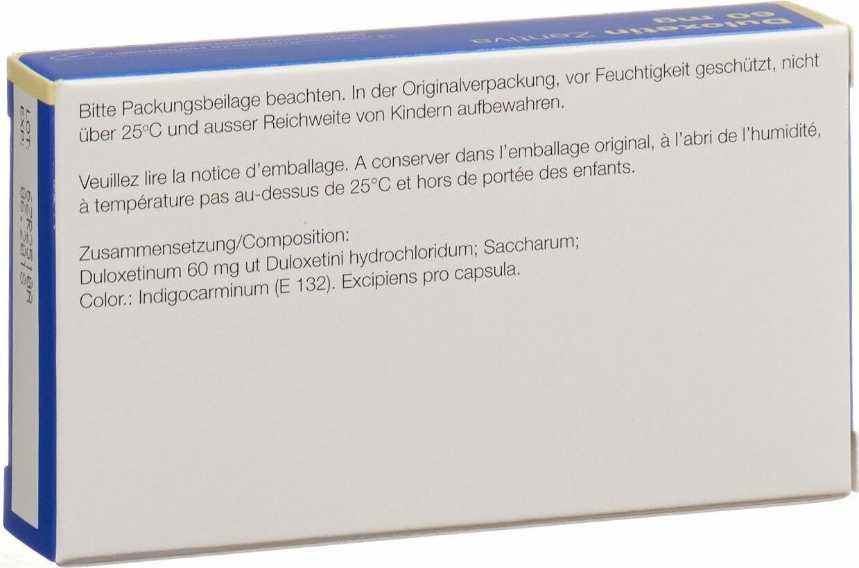 Duloxetin Zentiva 60 mg, magensaftresistente Hartkapseln
