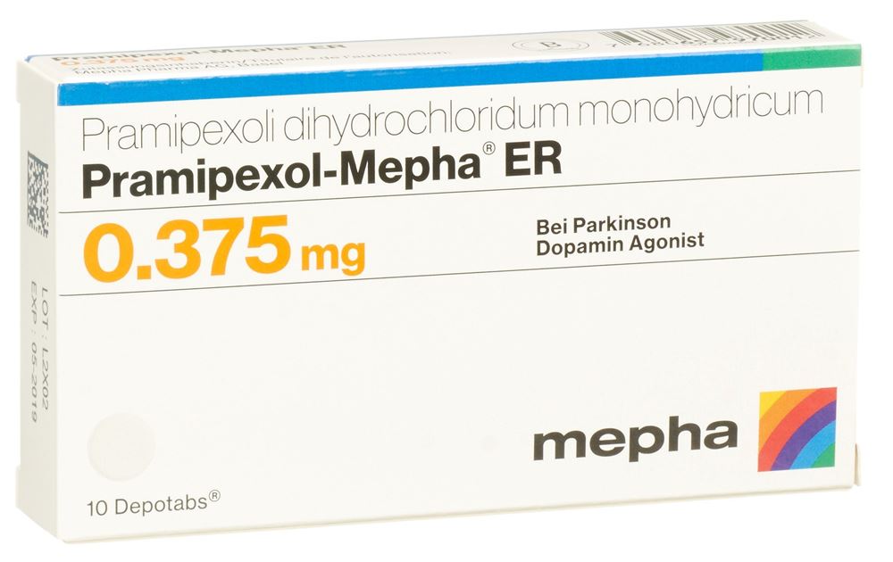 PRAMIPEXOL Mepha ER depotabs 0.375 mg 10 pce