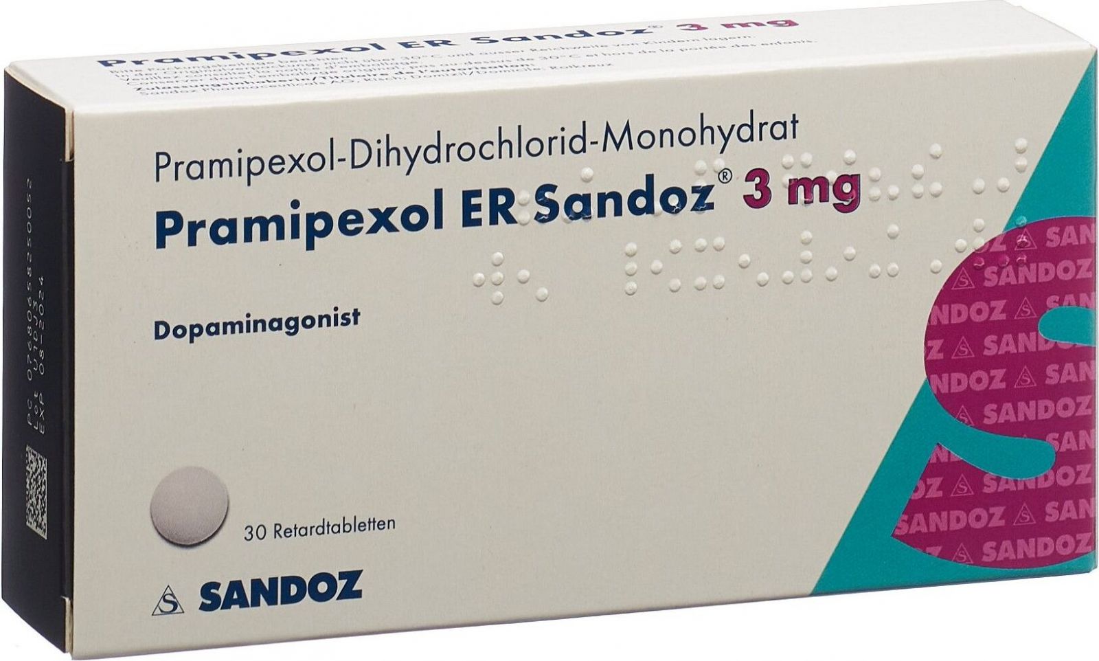 Pramipexol-Mepha ER 0.75 mg, Depotabs