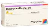 RIZATRIPTAN Mepha oro cpr orodisp 5 mg 6 pce
