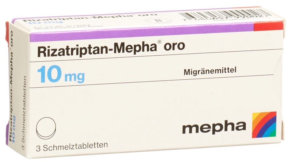 RIZATRIPTAN Mepha oro cpr orodisp 10 mg 3 pce