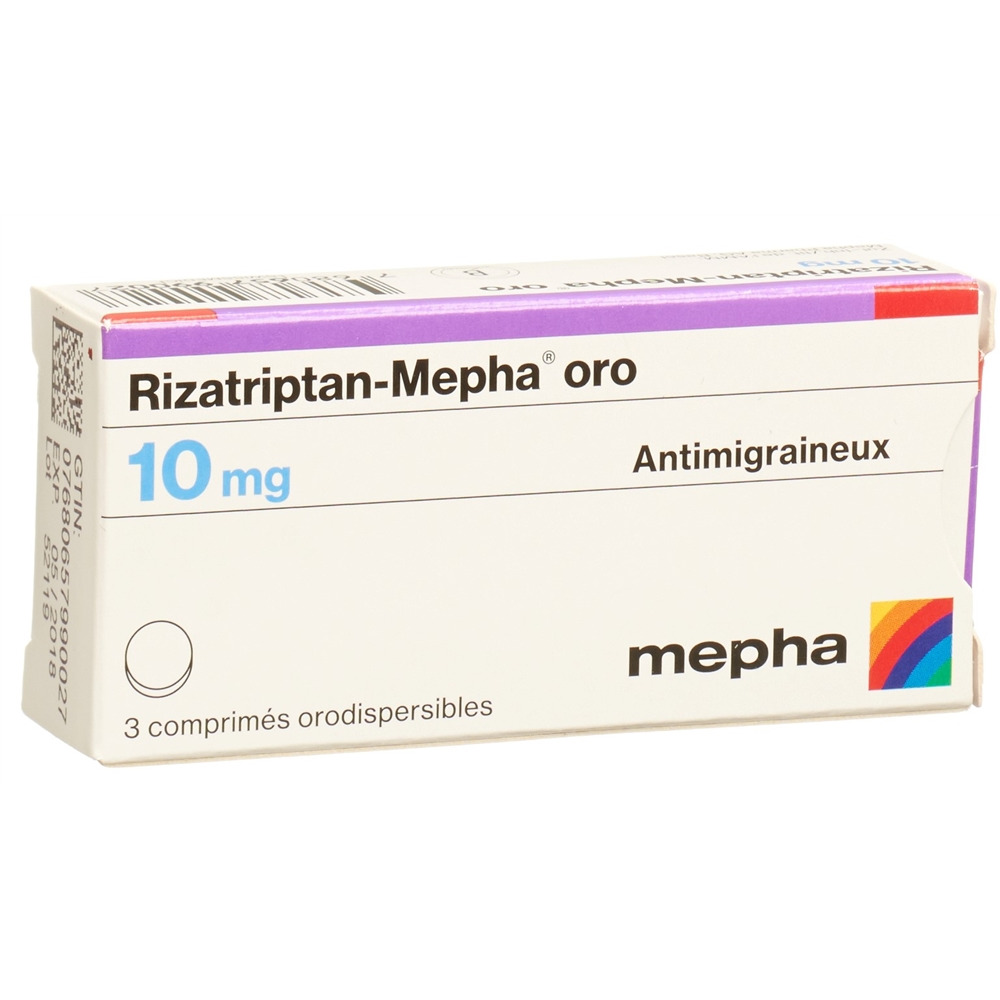 RIZATRIPTAN Mepha oro cpr orodisp 10 mg 3 pce