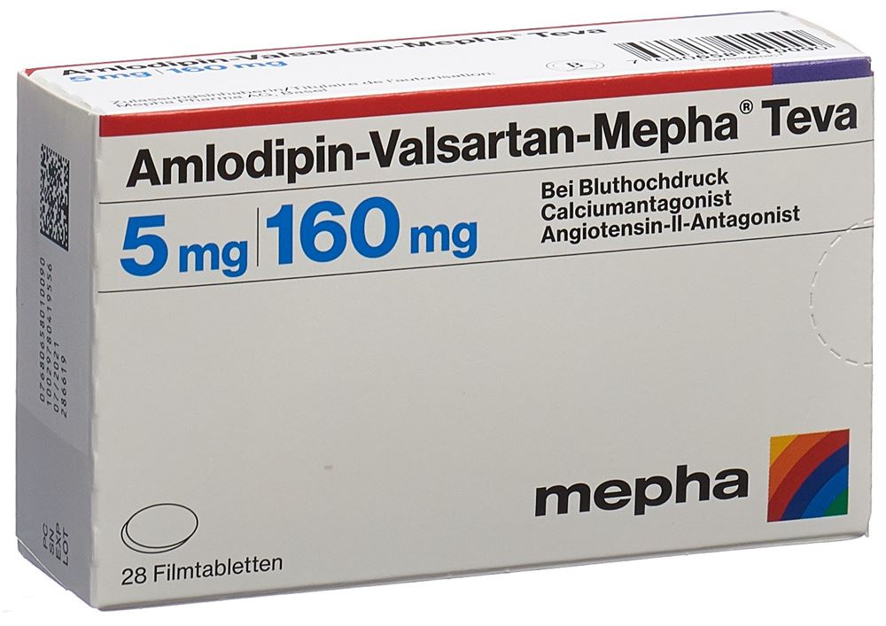 AMLODIPIN VALSARTAN Mepha Teva 5/160mg 28 pce