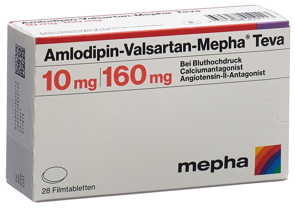 AMLODIPIN VALSARTAN Mepha Teva 10/160mg 28 pce