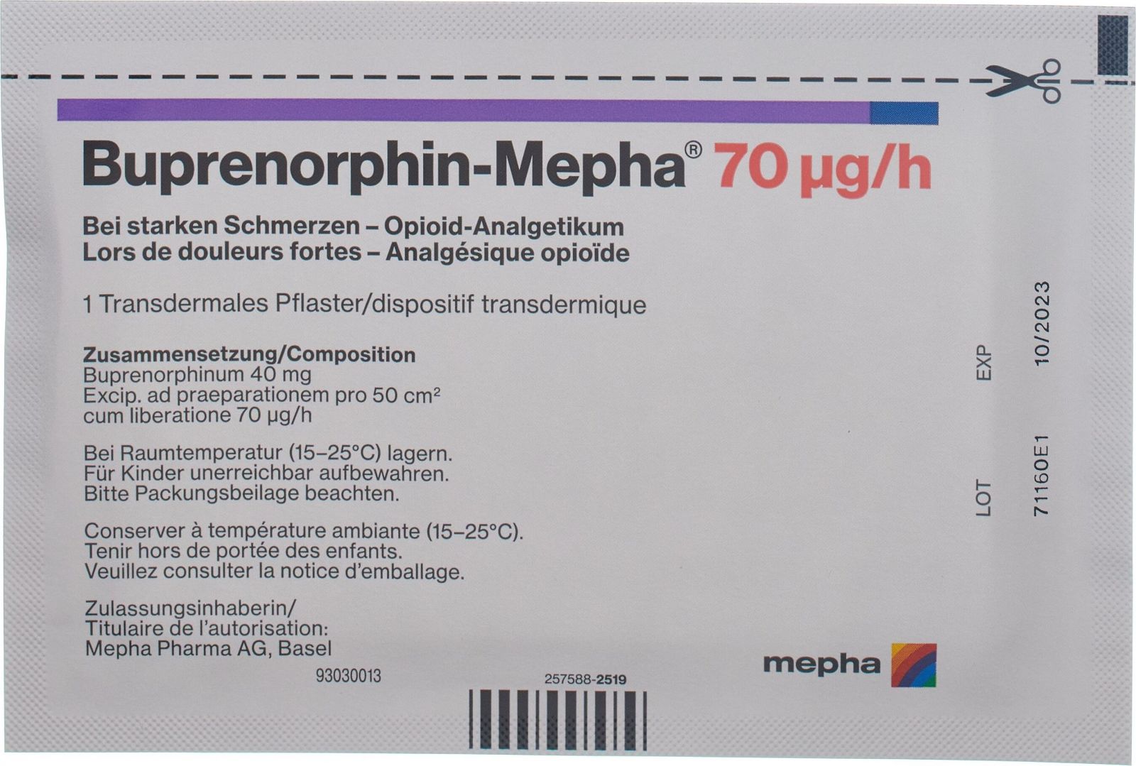 BUPRENORPHIN Mepha TTS 35 mcg/h sach 8 pce