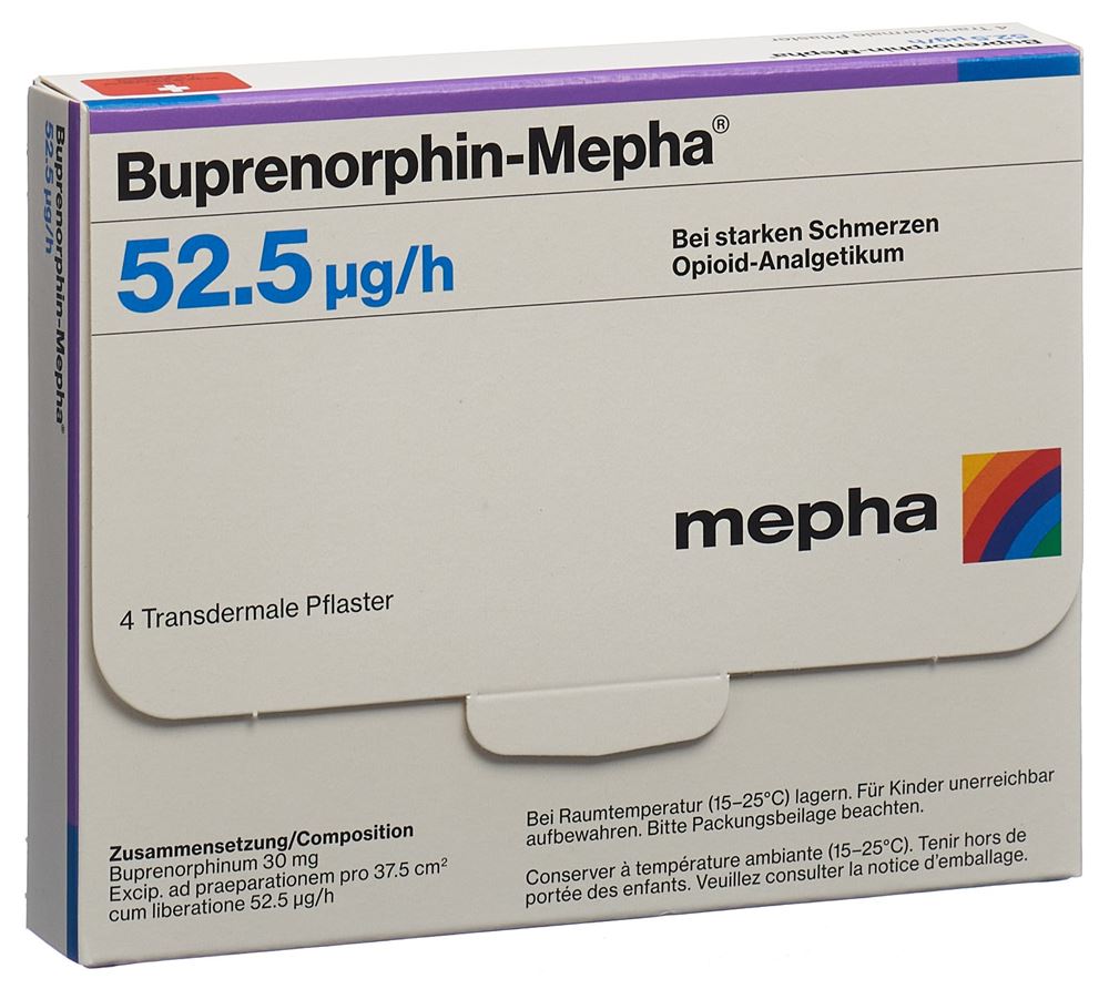 BUPRENORPHIN Mepha TTS 52.5 mcg/h sach 4 pce