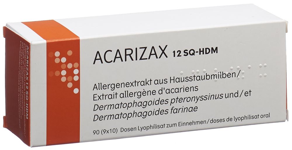 ACARIZAX Lyophilisat oral 12 SQ-HDM 90 pce
