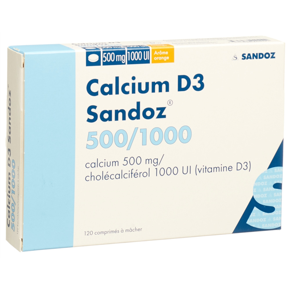 Calcium D3 Sandoz 500/1000, Kautabletten