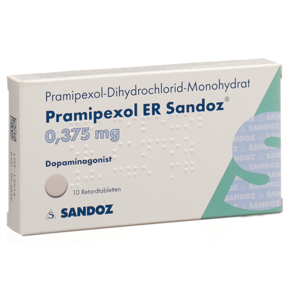 PRAMIPEXOLE ER Sandoz cpr ret 0.375 mg 10 pce