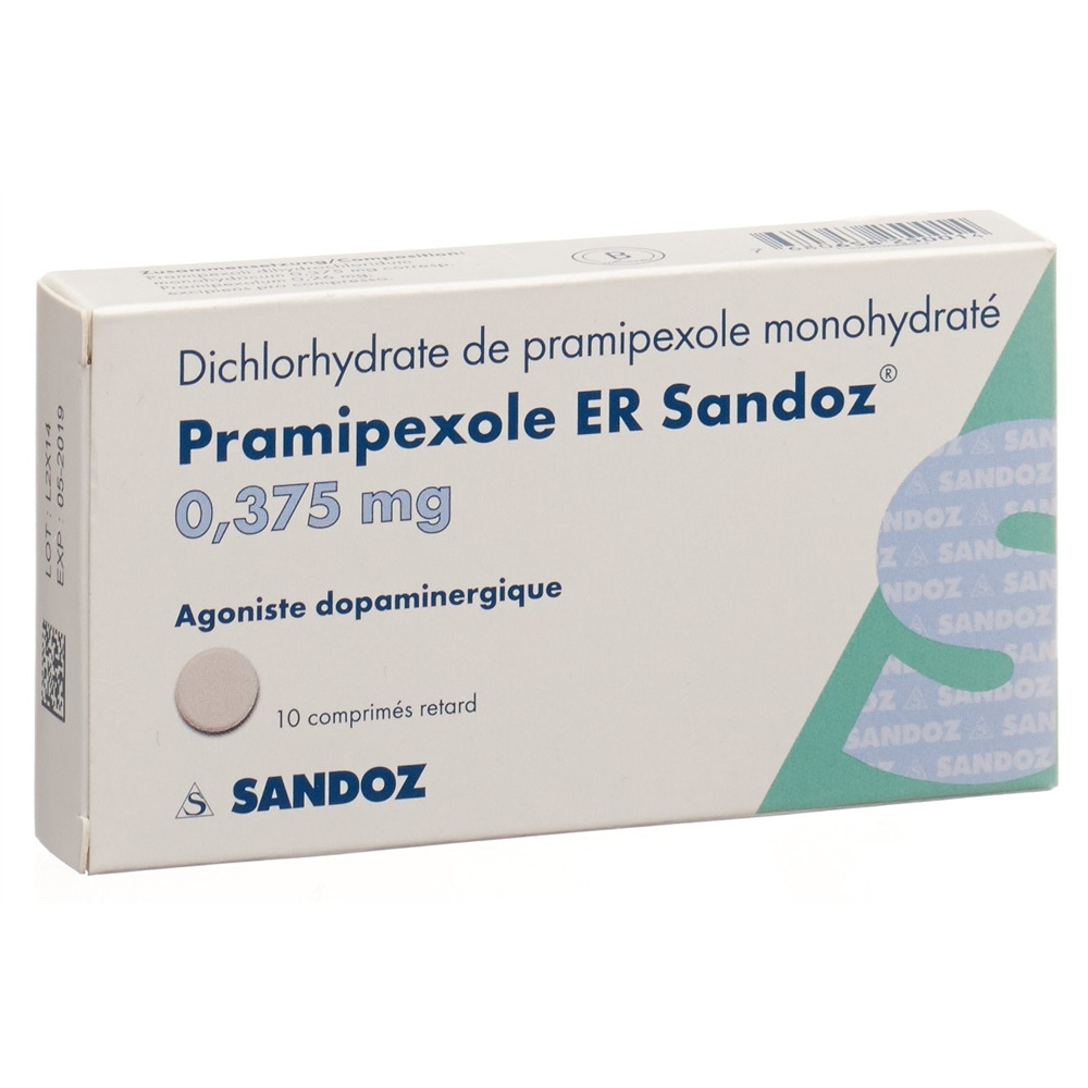 PRAMIPEXOLE ER Sandoz cpr ret 0.375 mg 10 pce