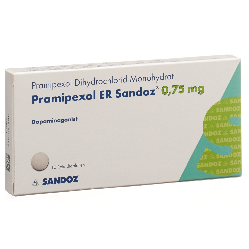 PRAMIPEXOLE ER Sandoz cpr ret 0.75 mg 10 pce