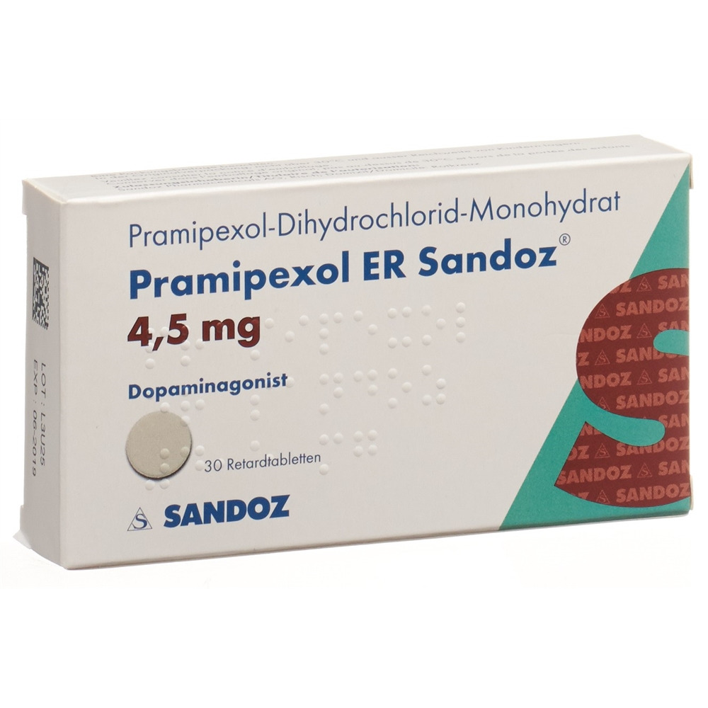 PRAMIPEXOLE ER Sandoz cpr ret 4.5 mg 30 pce