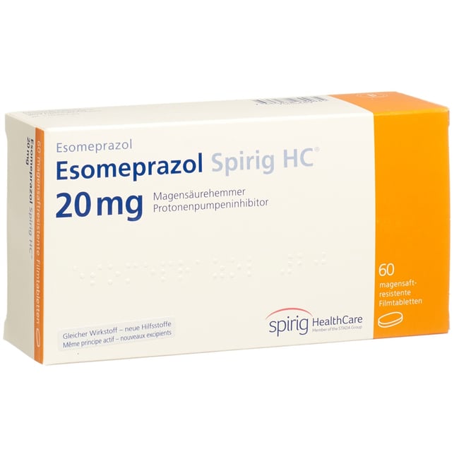 ESOMEPRAZOLE Spirig HC cpr 20 mg 60 pce