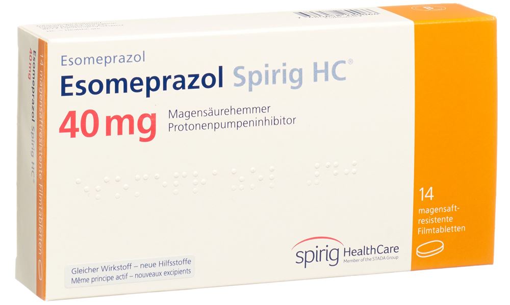 ESOMEPRAZOLE Spirig HC cpr pellic 40 mg 14 pce