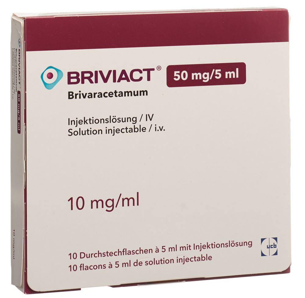 BRIVIACT sol inj 50 mg/5ml 10 flac 5 ml