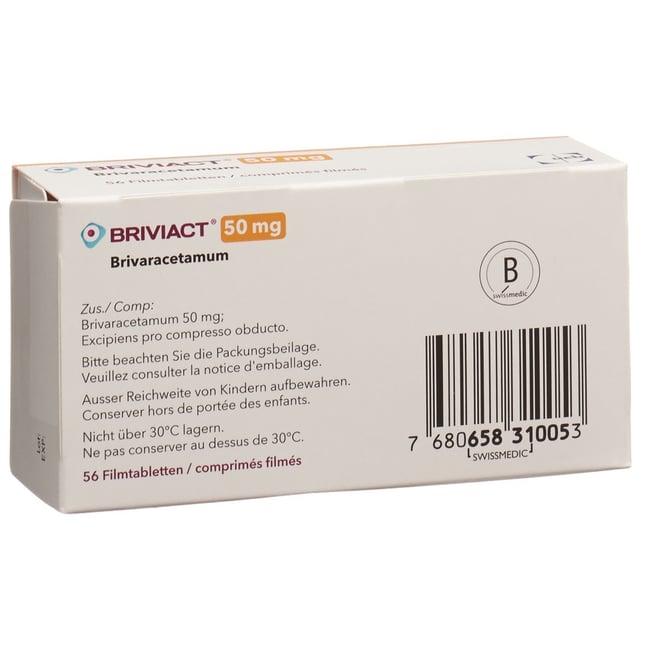 BRIVIACT cpr pell 50 mg 56 pce