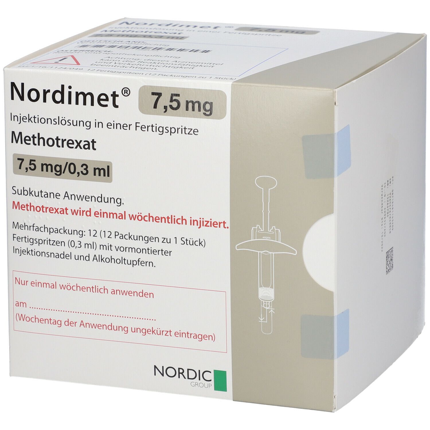 Nordimet 7.5 mg/0.3 ml, Injektionslösung in einer Fertigspritze