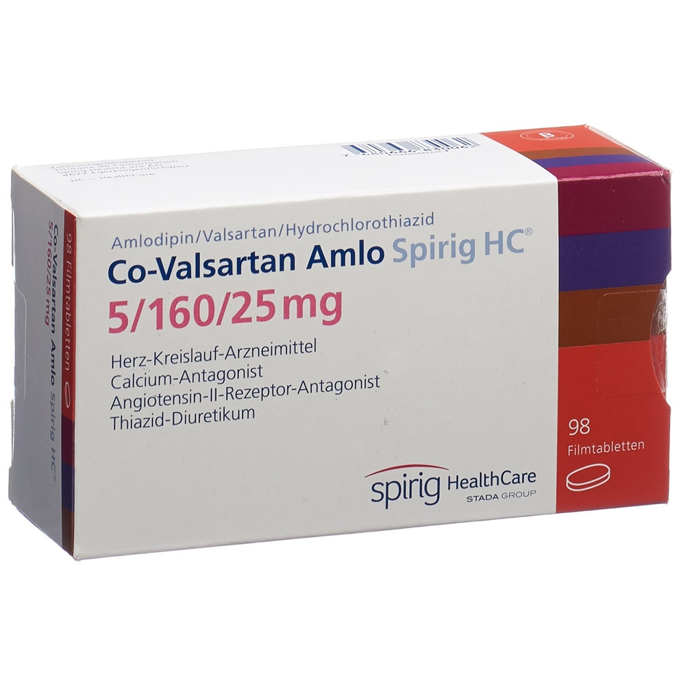 Valsartan Amlo Spirig HC 5/80mg, Filmtabletten