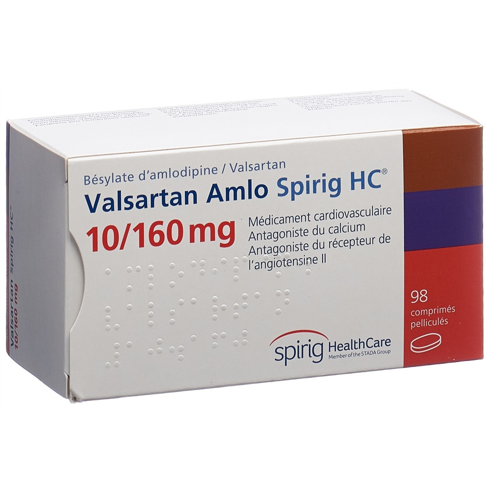 VALSARTAN AMLO Spirig HC cpr pell 10/160mg 98 pce