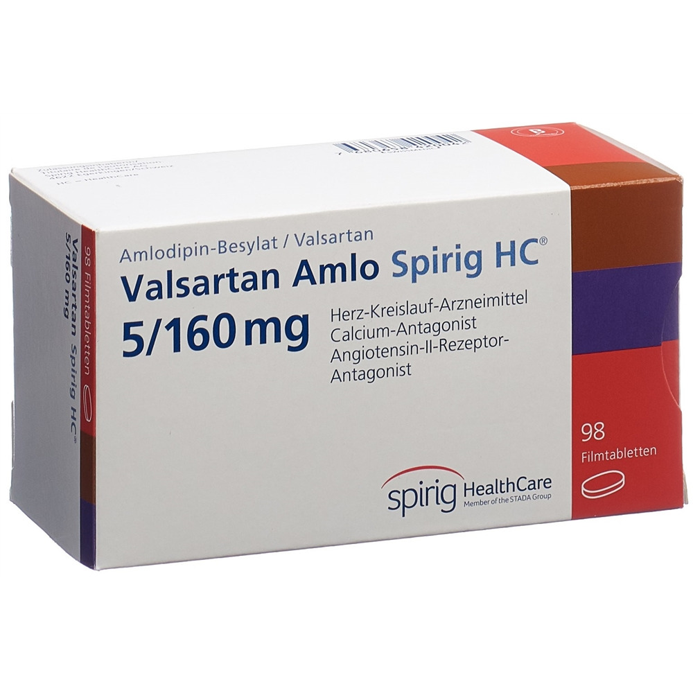 Valsartan Amlo Spirig HC 10/160mg, Filmtabletten