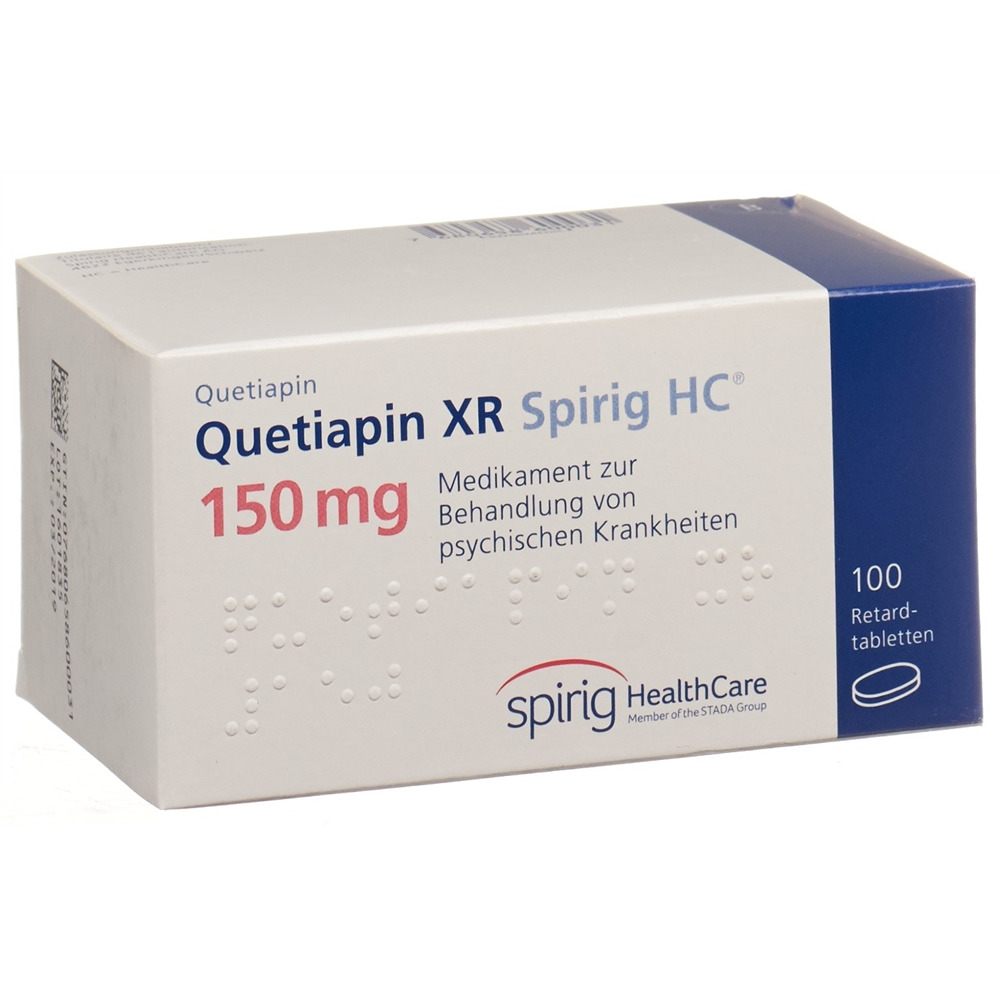QUETIAPINE XR Spirig HC cpr ret 150 mg 100 pce
