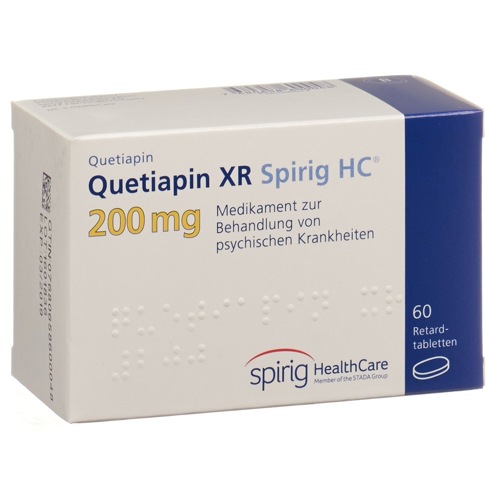 QUETIAPINE XR Spirig HC cpr ret 200 mg 60 pce